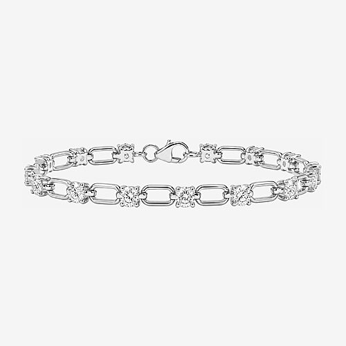 Limited Quantities! Womens 3 CT. T.W. Lab Grown White Diamond Sterling Silver Tennis Bracelet, One Size, White