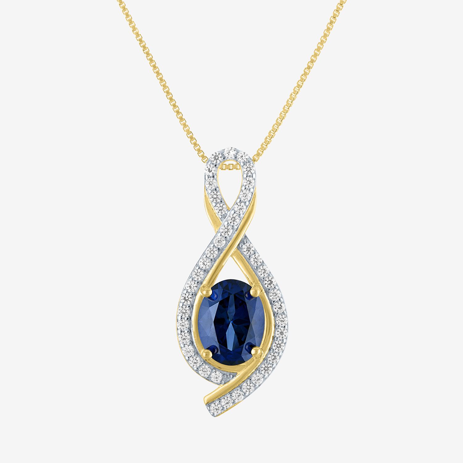 Gemstone 14K Gold Over Brass Oval Jewelry 2pc Set