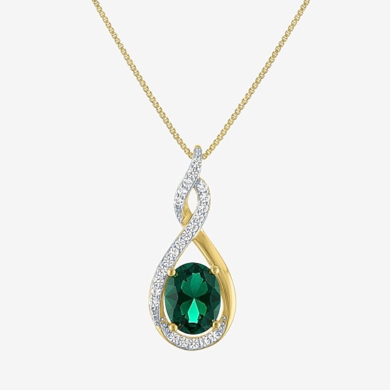 Gemstone 14K Gold Over Brass 2-pc. Oval Jewelry Set