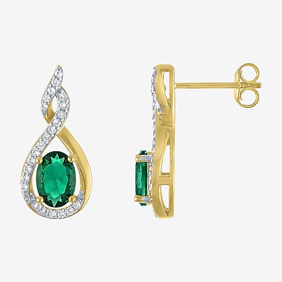 Gemstone 14K Gold Over Brass 2-pc. Oval Jewelry Set
