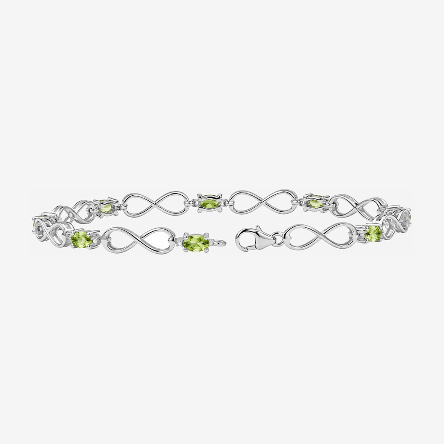 Limited Quantities! Womens Diamond Accent Genuine Green Peridot Sterling Silver Tennis Bracelet