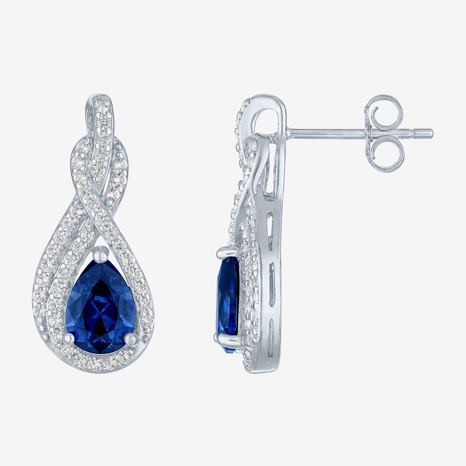 Gemstone Pure Silver over Brass 2-pc. Pear Jewelry Set