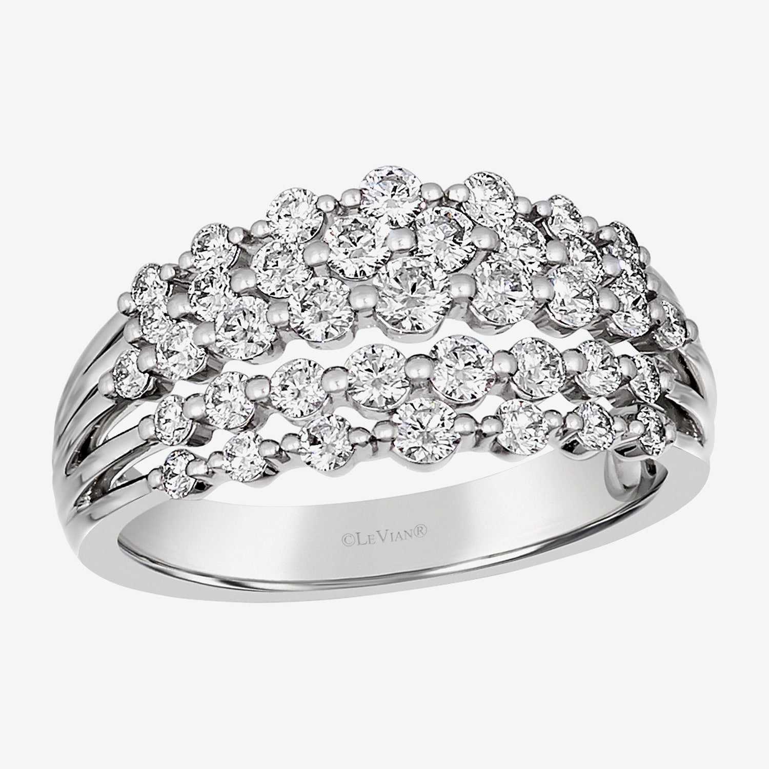Le Vian Grand Sample Sale Le Vian Grand Sample Sale Womens 1 CT. T.W. Natural White Diamond Platinum Cocktail Ring