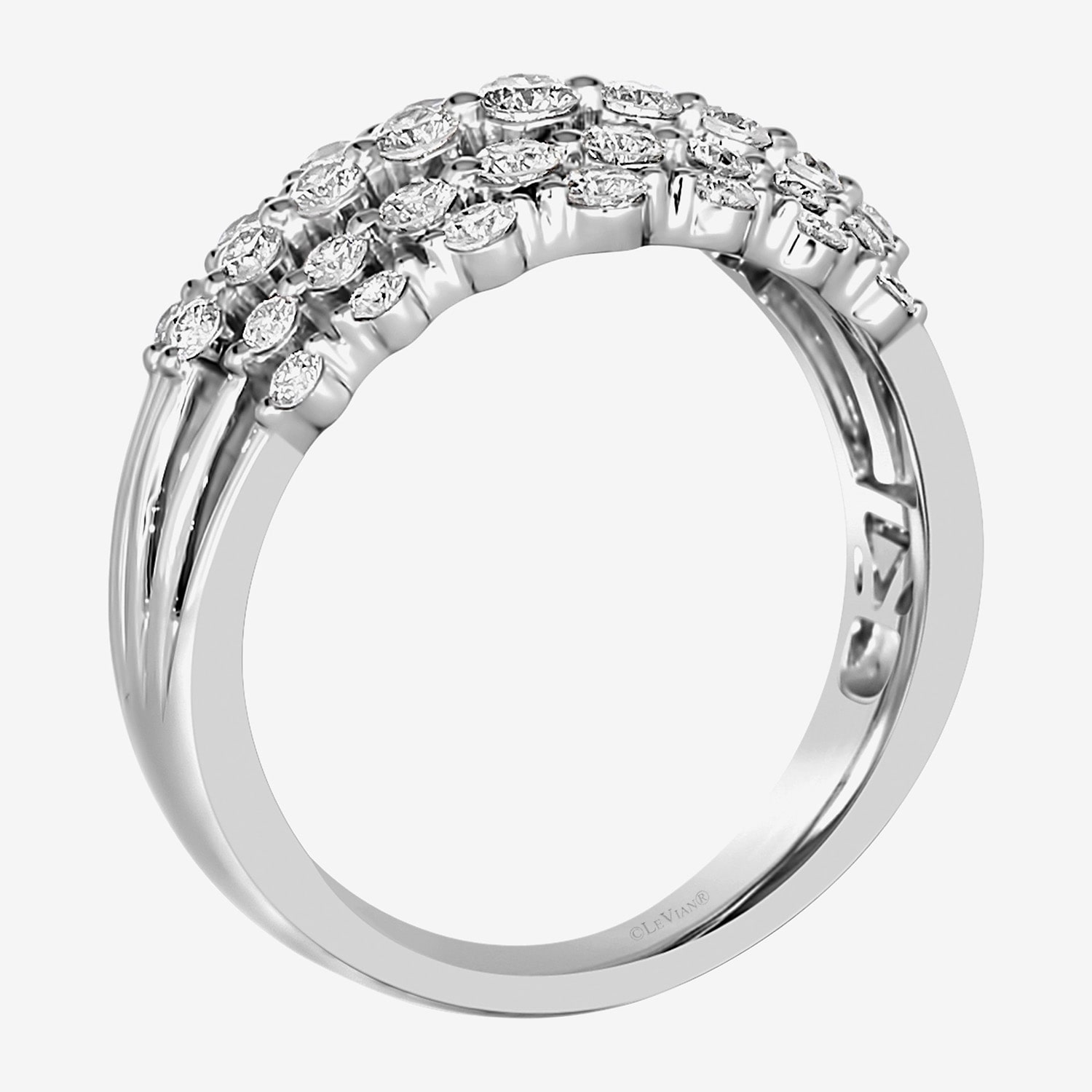 Le Vian Grand Sample Sale Le Vian Grand Sample Sale Womens 1 CT. T.W. Natural White Diamond Platinum Cocktail Ring