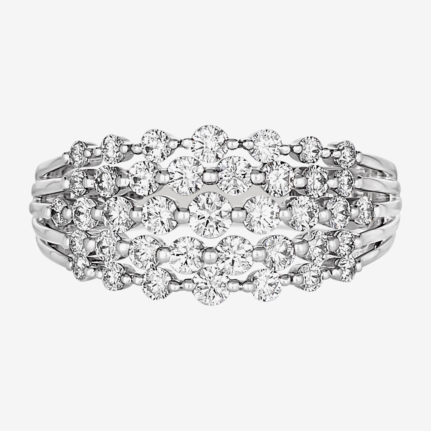 Le Vian Grand Sample Sale Le Vian Grand Sample Sale Womens 1 CT. T.W. Natural White Diamond Platinum Cocktail Ring