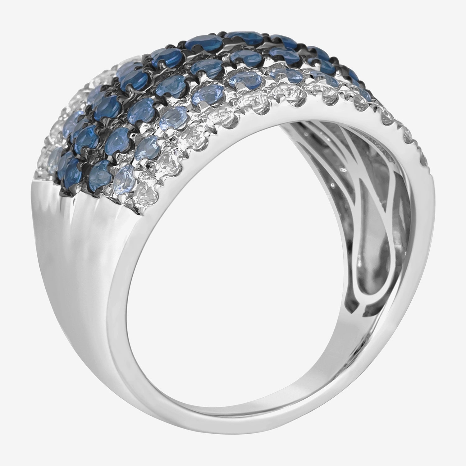 Le Vian Grand Sample Sale Le Vian Grand Sample Sale Womens Genuine Blue Sapphire 14K White Gold Cocktail Ring