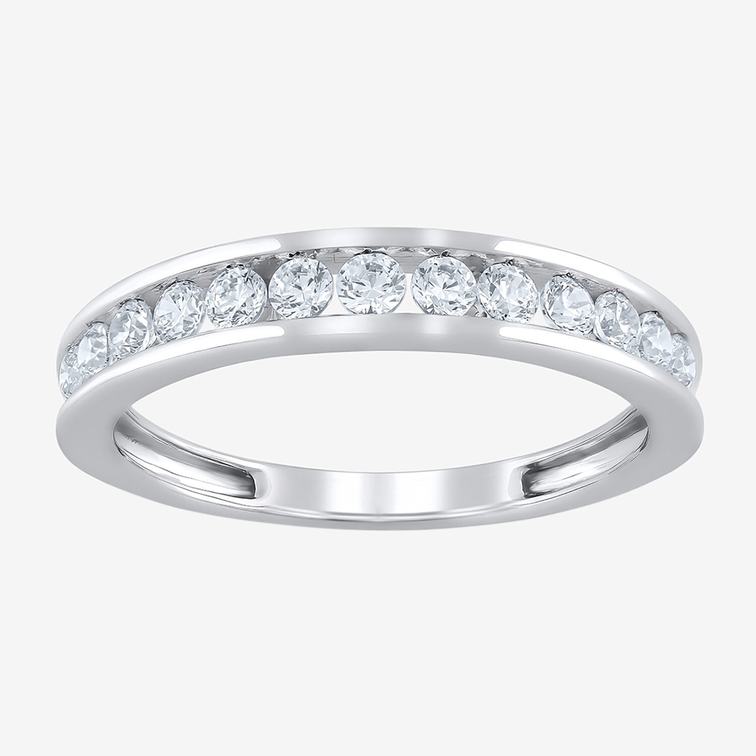 F / Vs2) Womens CT. T.W. Lab Grown White Diamond 10K Gold Oval Side Stone Bridal Set