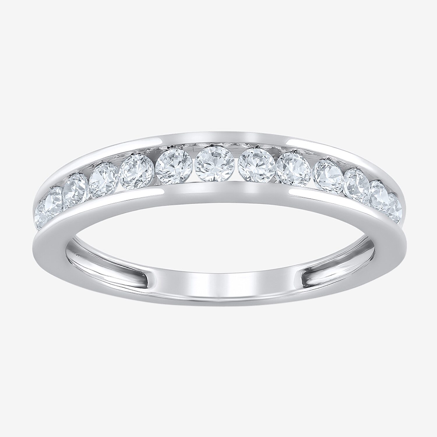 (F / Vs2) Womens 3 CT. T.W. Lab Grown White Diamond 10K Gold Round Side Stone Bridal Set