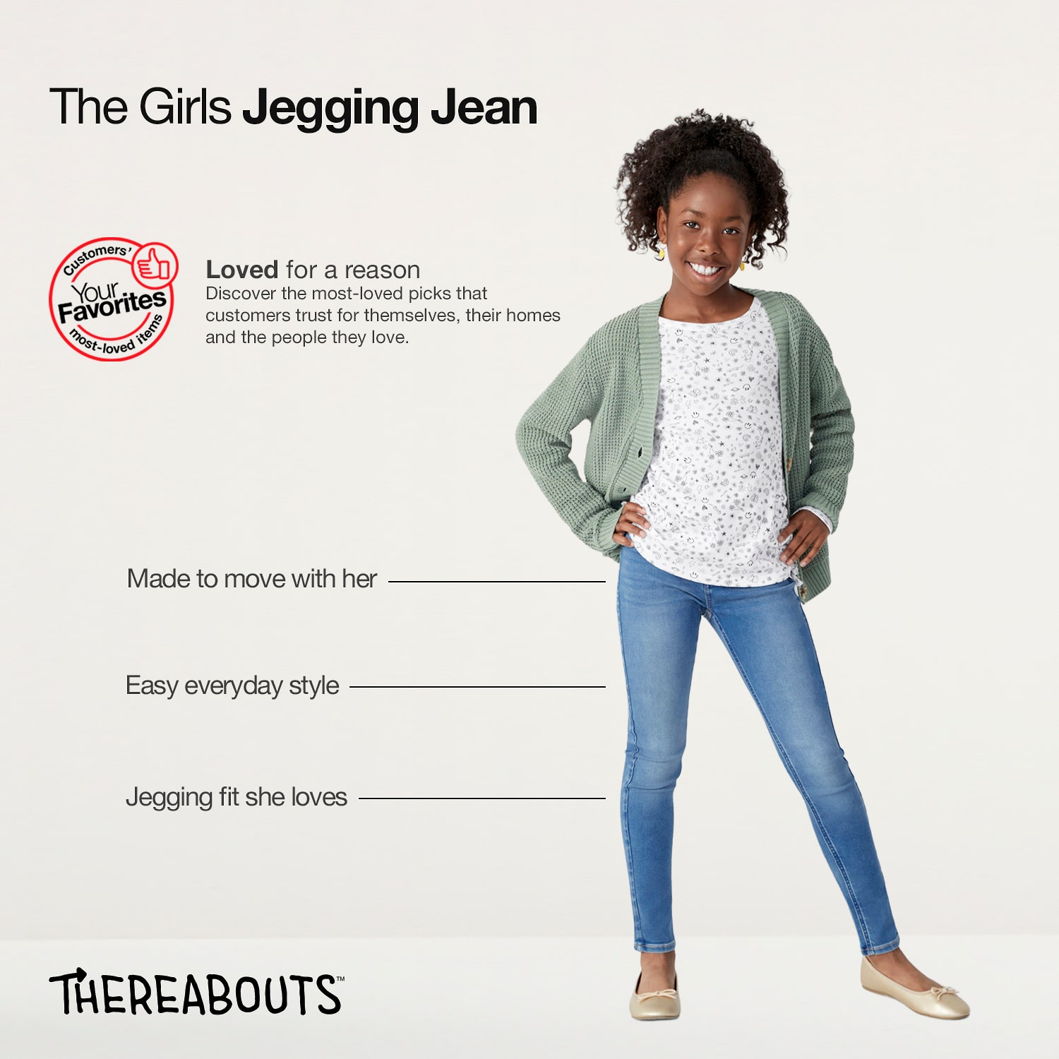 Thereabouts Little & Big Kid Girls Jegging