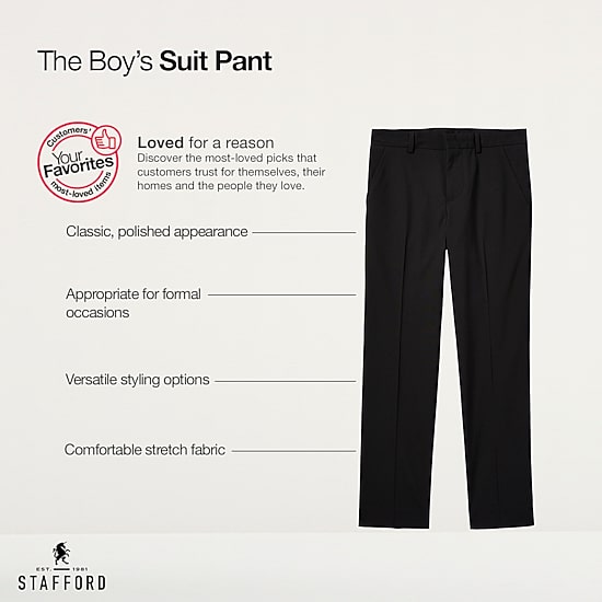 Stafford Little & Big Kid Boys Suit Pant