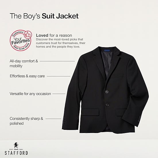 Stafford Little & Big Kid Boys Regular Fit Suit Jacket