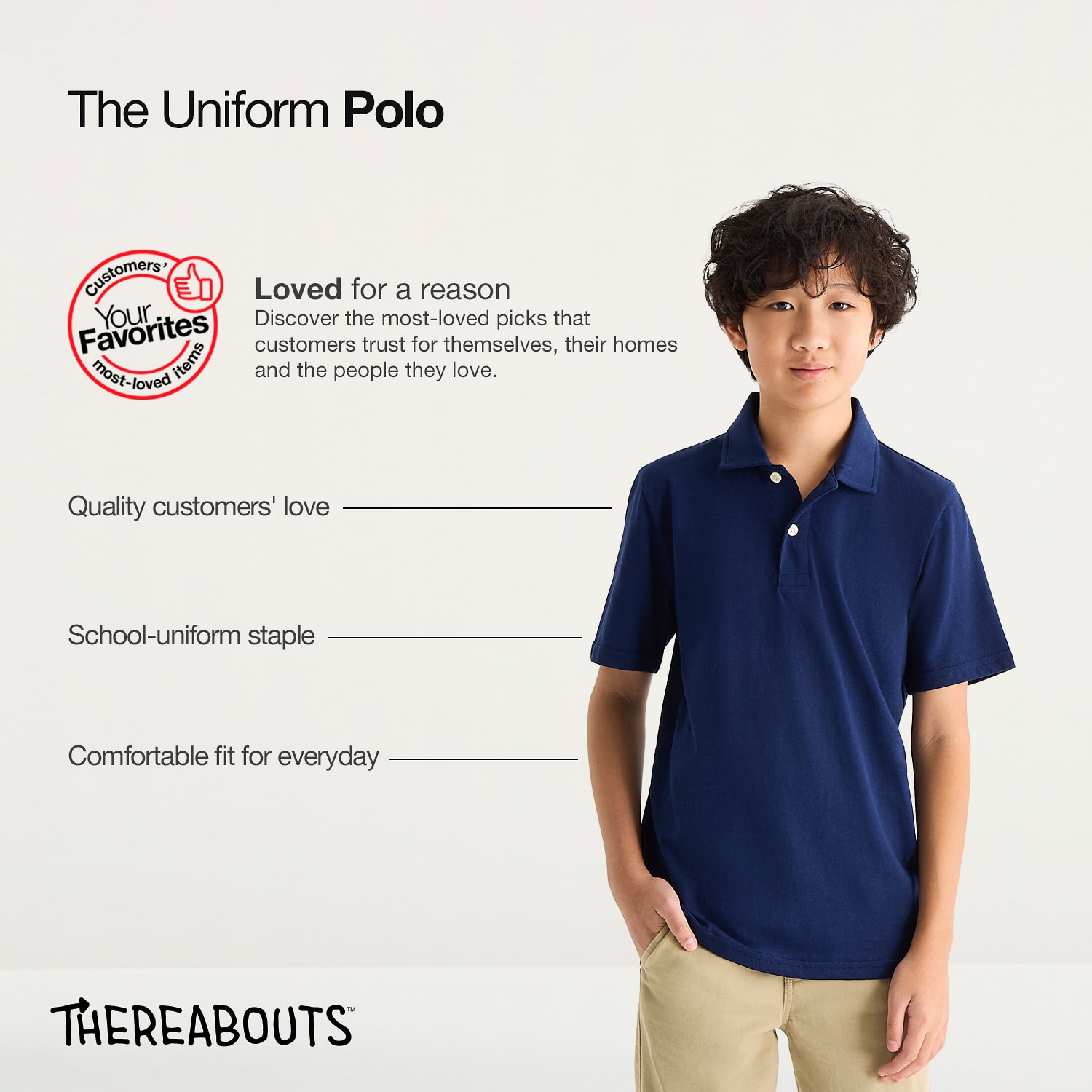 Thereabouts Little & Big Kid Boys Short Sleeve Regular Fit Polo Shirt