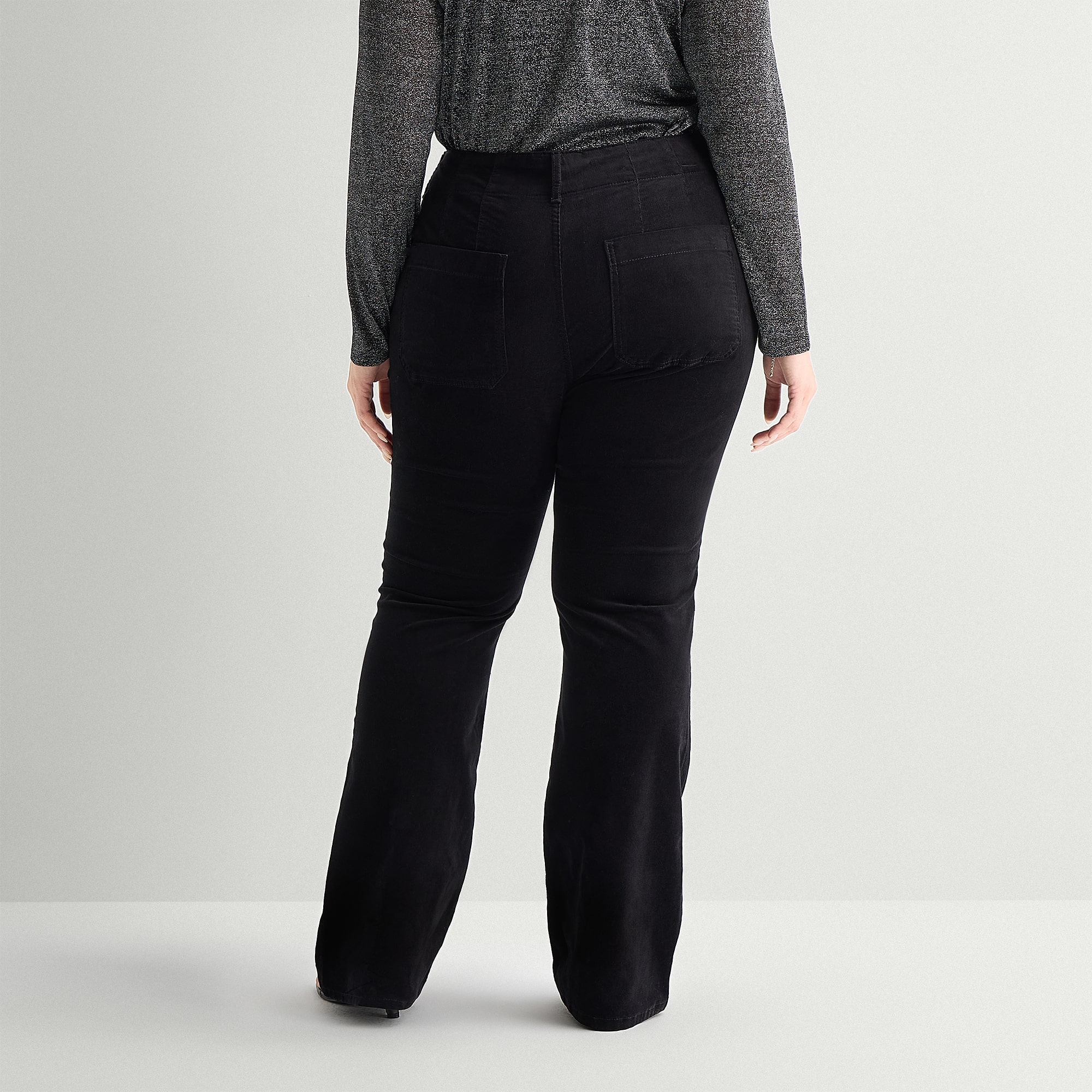 A.N.A Patch Pocket Womens Plus Highest Rise Flare Corduroy Pant