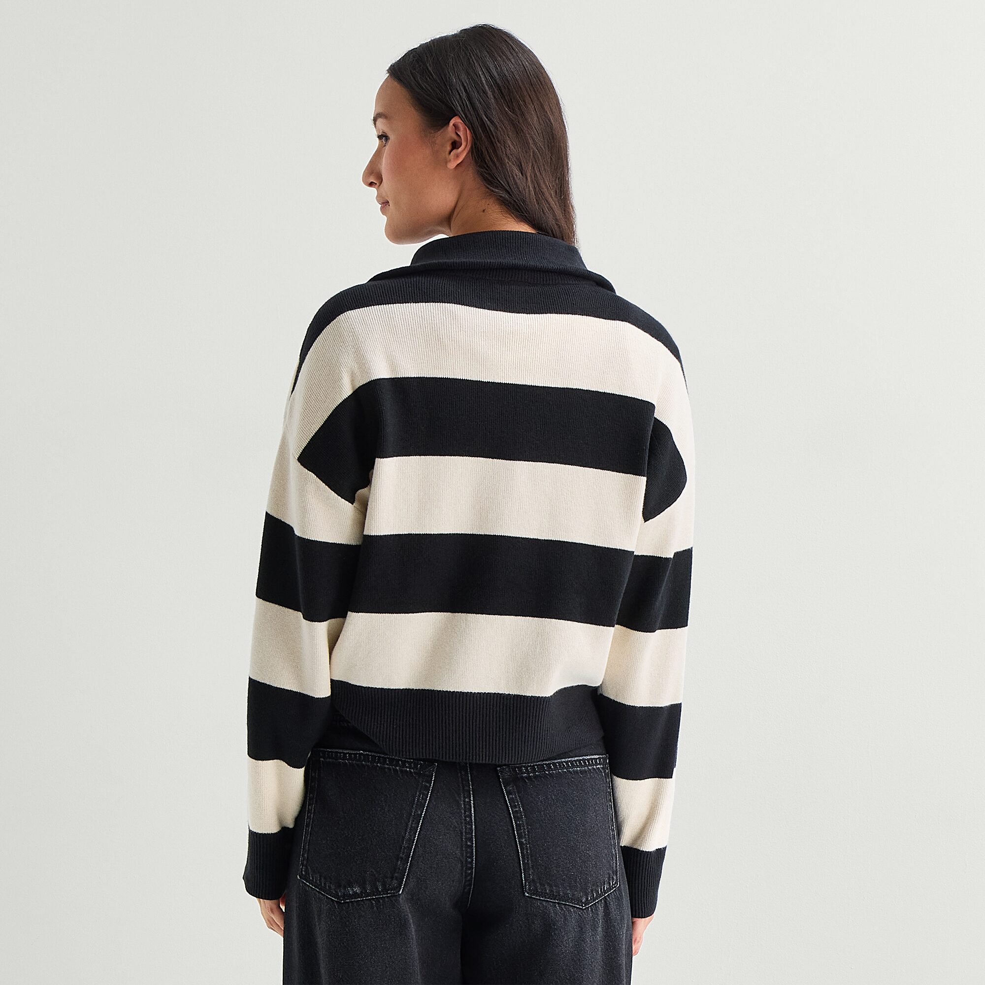 A.N.A Quarter Zip Womens Long Sleeve Pullover Sweater