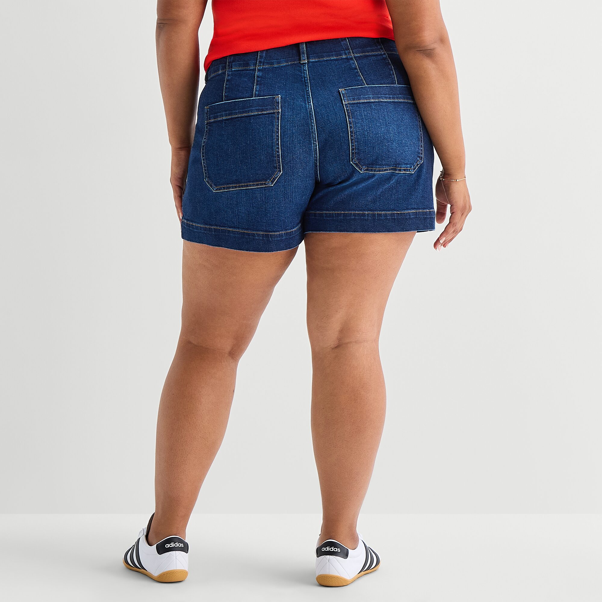 A.N.A Patch Pocket Womens 4" Highest Rise Plus Denim Short