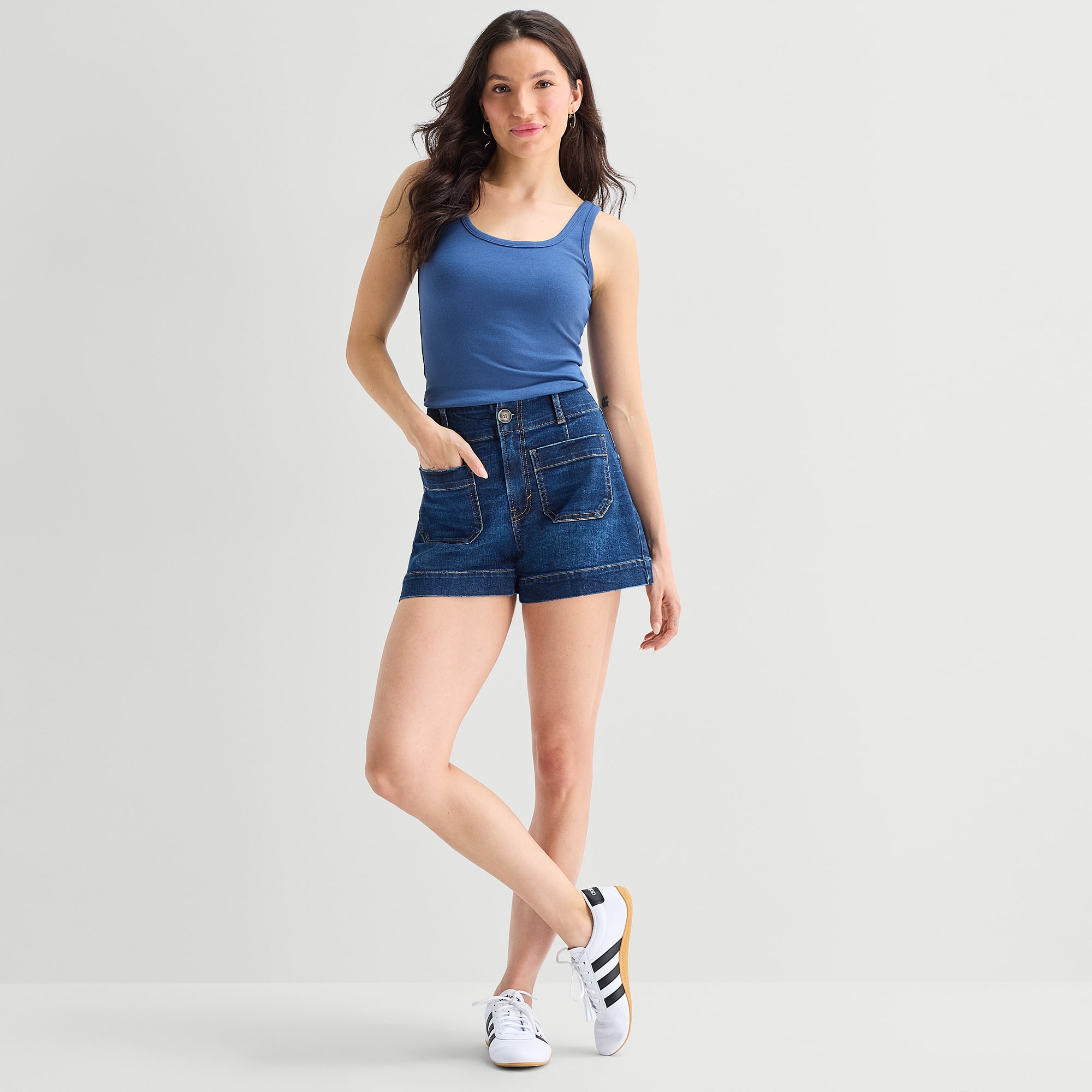 A.N.A Patch Pocket Womens 4" Highest Rise Denim Short