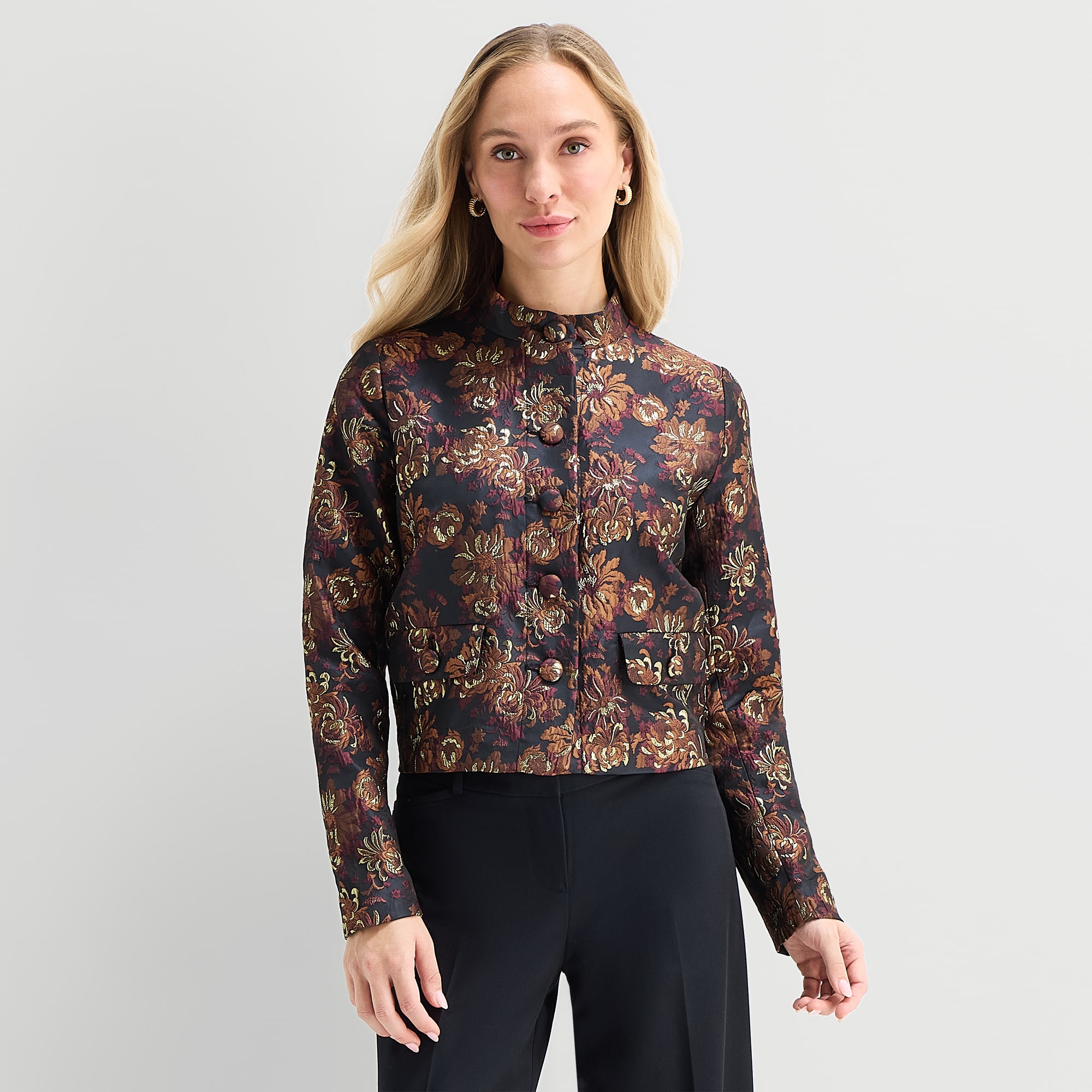 Liz Claiborne Womens Cropped Jacket