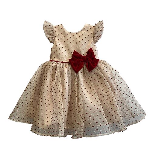 Blueberi Boulevard Babies' Toddler Girls Short Sleeve A-line Dress In Brown