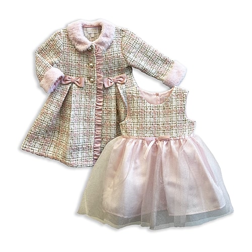 Blueberi Boulevard Baby Girls 2-pc. Dress Set In Pink