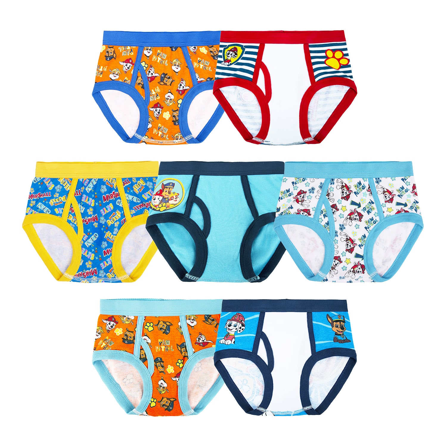 Mens Paw Patrol 7 Pack Briefs Tbup3713
