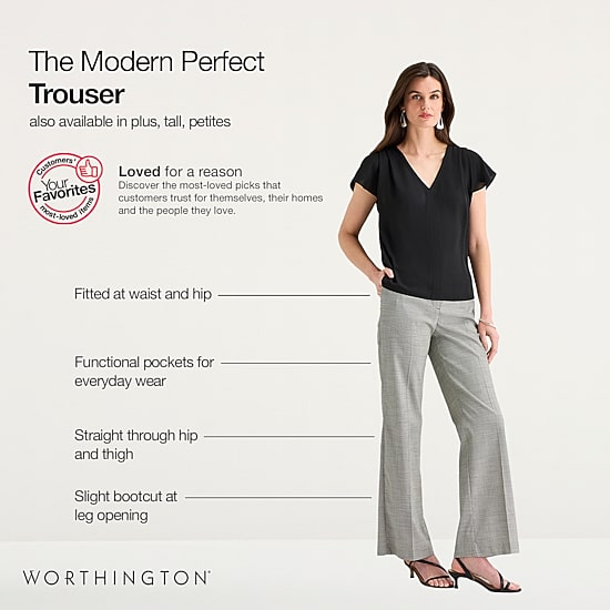 Worthington Womens Modern Perfect Trouser