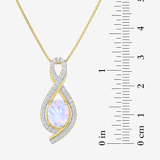 Gemstone 14K Gold Over Brass Oval Jewelry 2pc Set