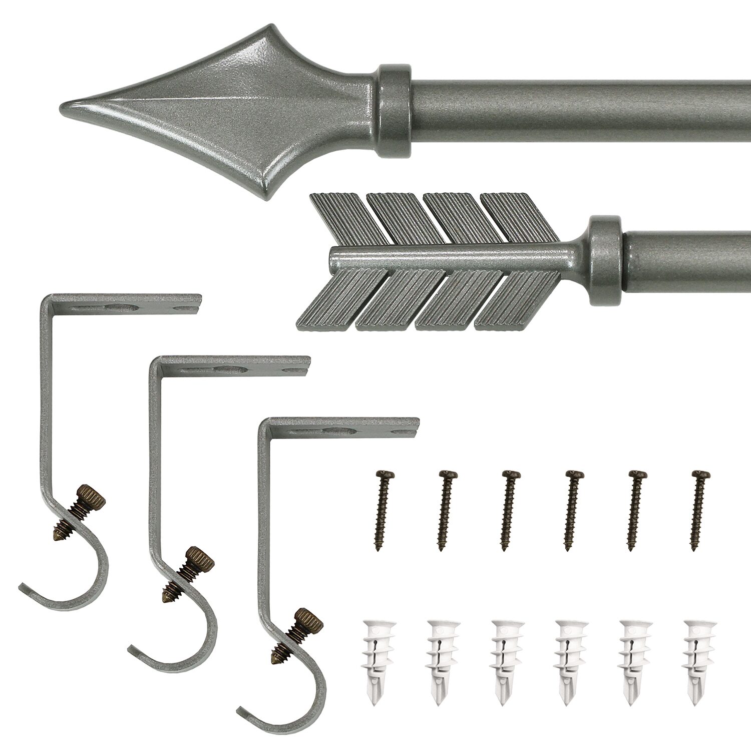 Lumi Home Furnishings 3/4 IN Adjustable Curtain Rod