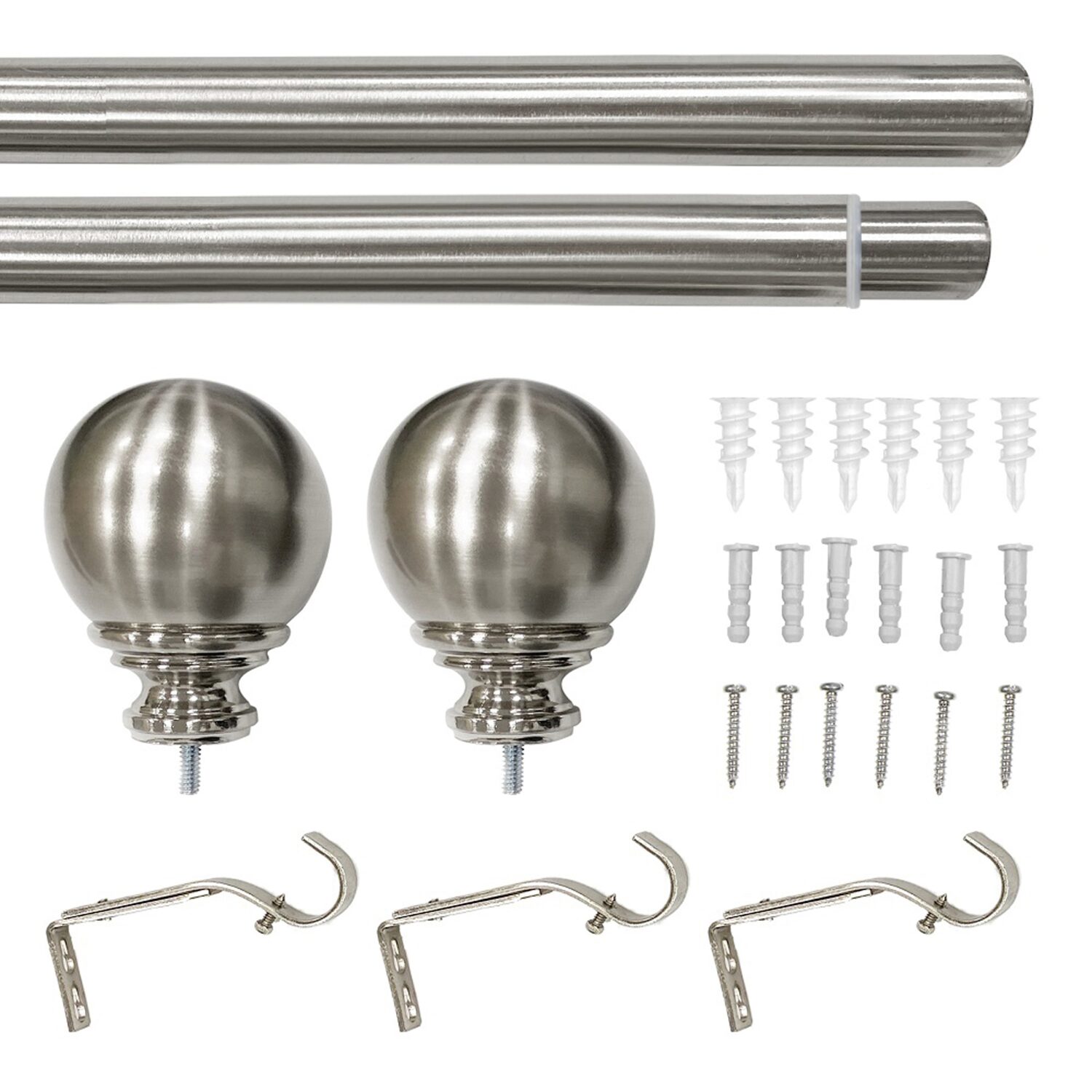 Lumi Home Furnishings 5/8 Adjustable Curtain Rod