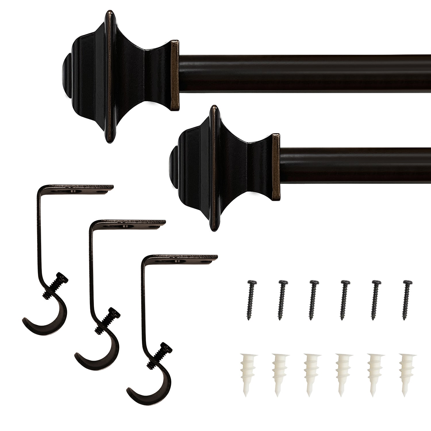 Lumi Home Furnishings 5/8 Adjustable Curtain Rod