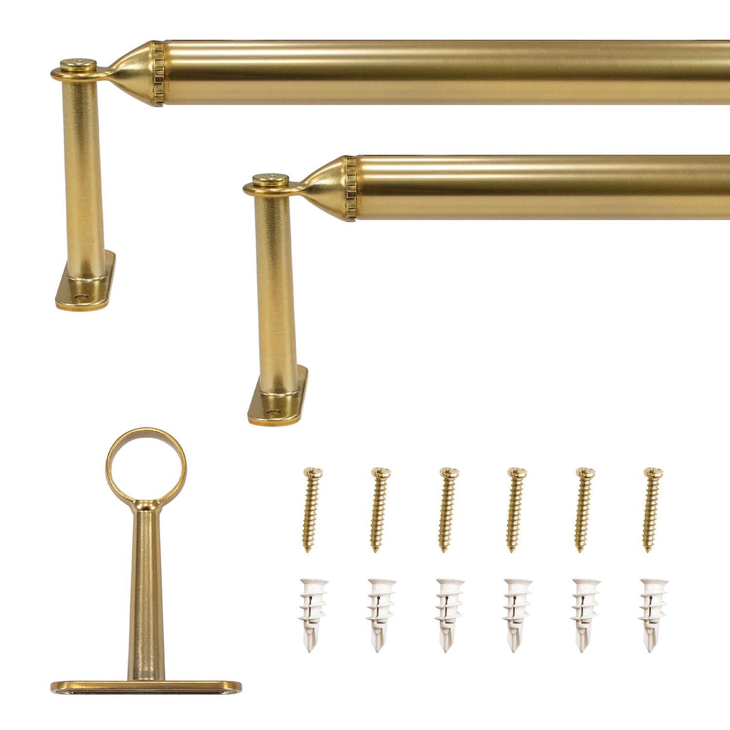 Lumi Home Furnishings 5/8 IN Adjustable Curtain Rod