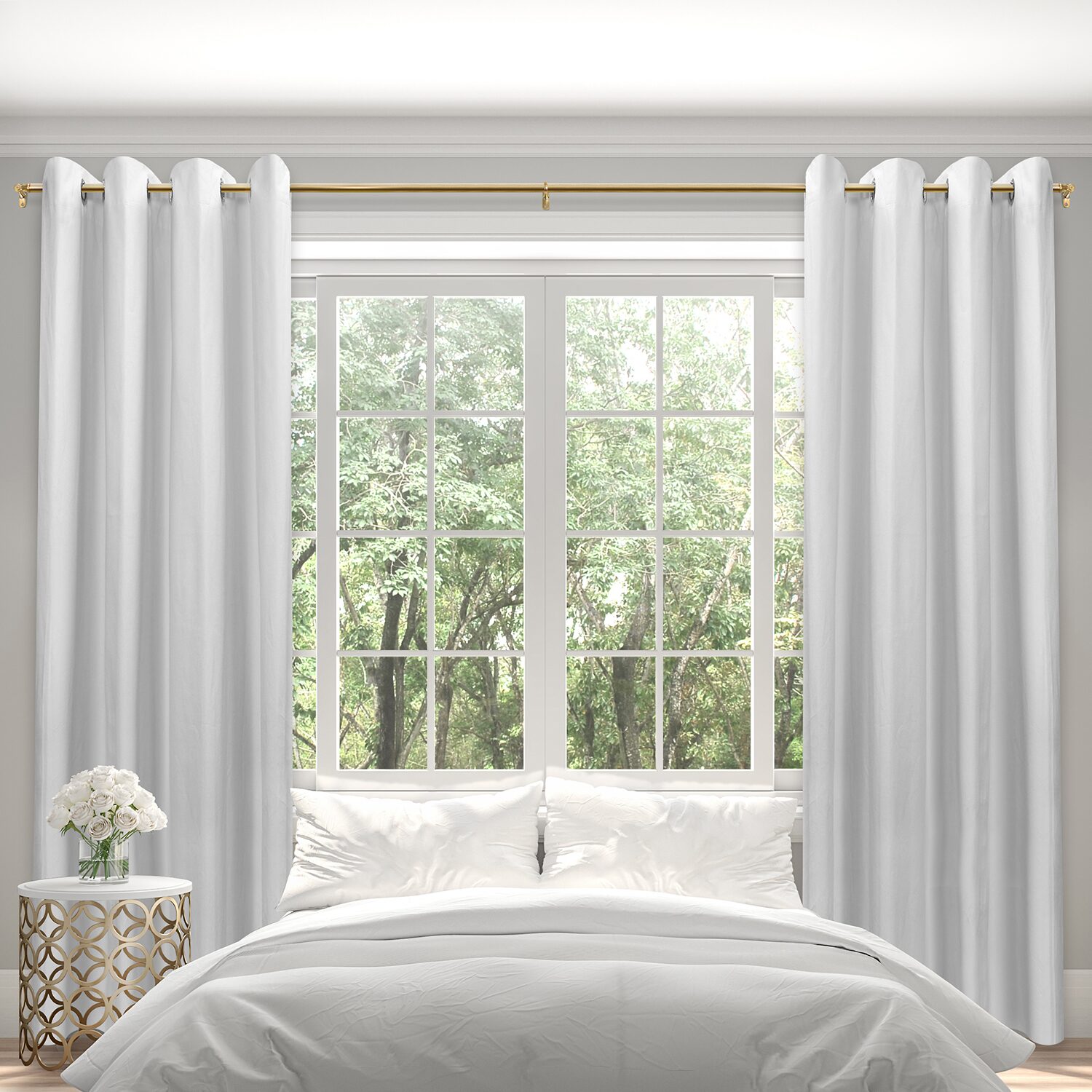 Lumi Home Furnishings 5/8 IN Adjustable Curtain Rod