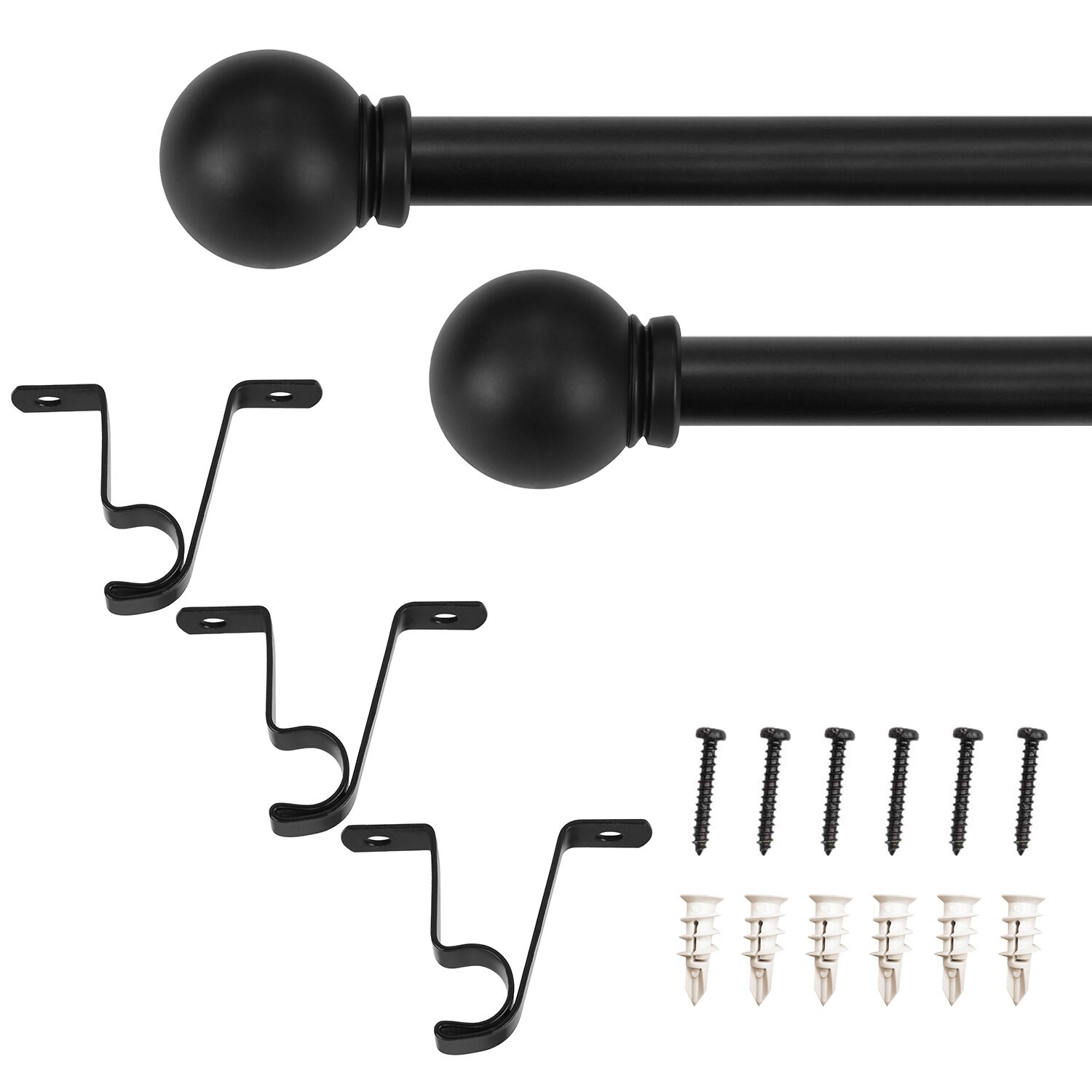 Lumi Home Furnishings 3/4 IN Adjustable Curtain Rod
