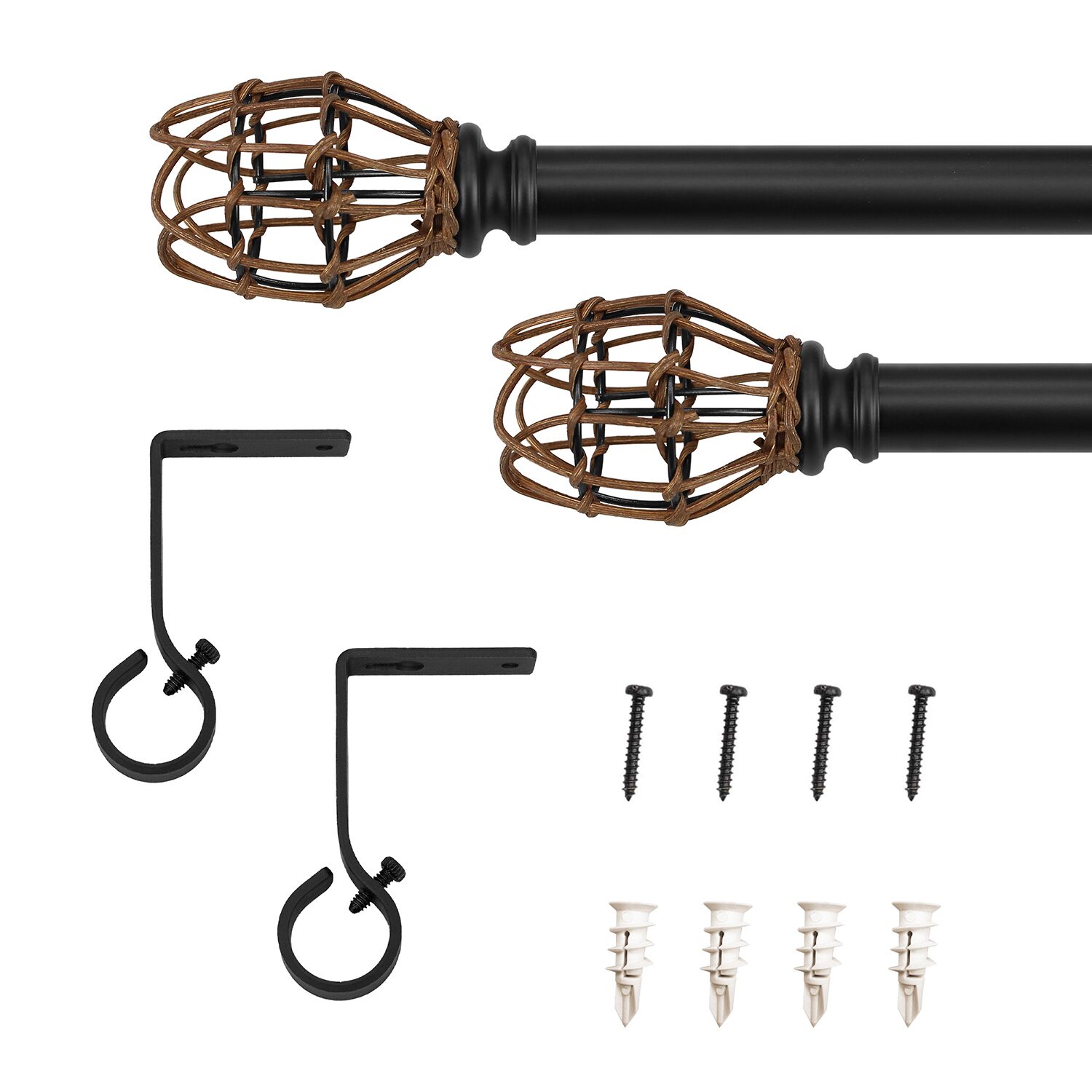 Lumi Home Furnishings 3-pc. Curtain Rod Brackets