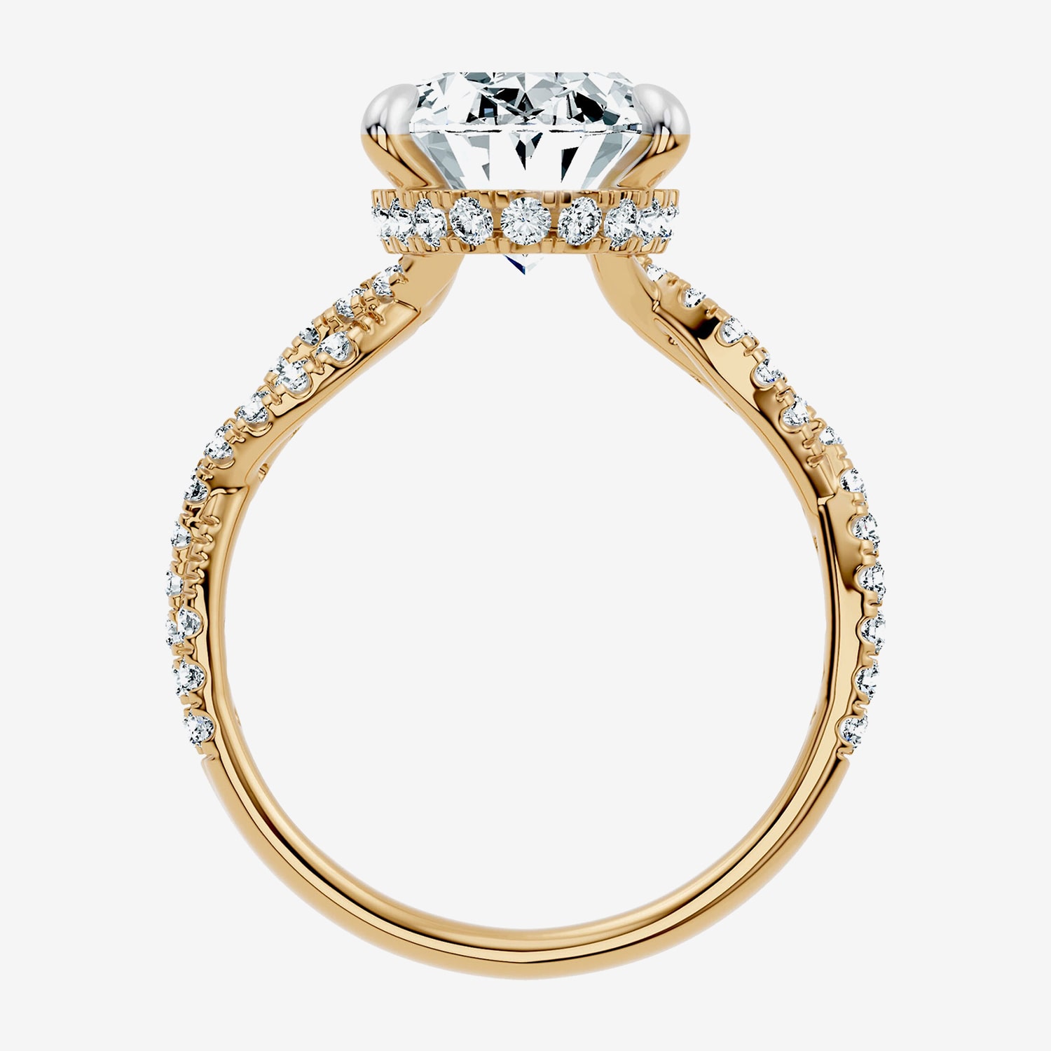 (G / Vs2-Si1) Womens 4 1/2 CT. T.W. Lab Grown White Diamond 10K Gold Oval Side Stone Engagement Ring