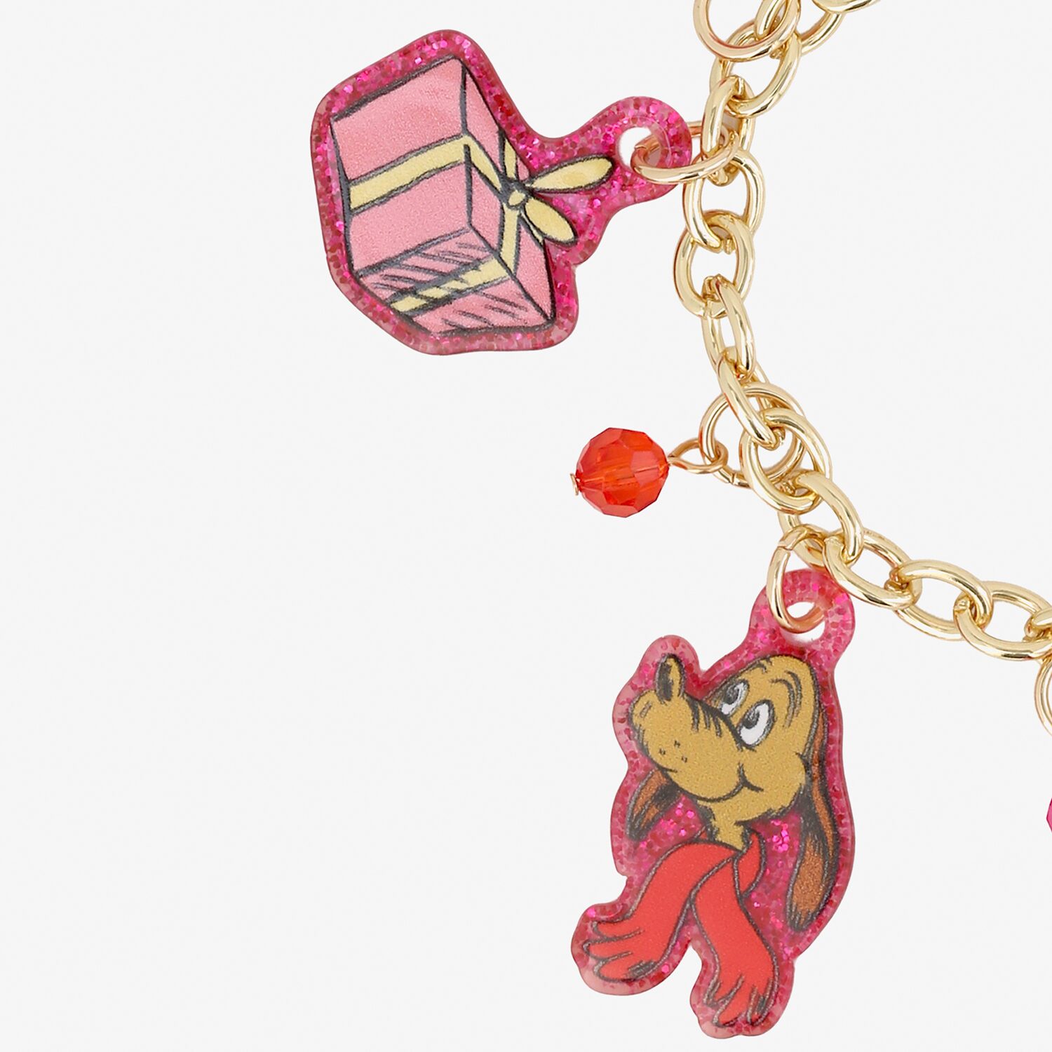 Womens Multi Color Grinch Charm Bracelet