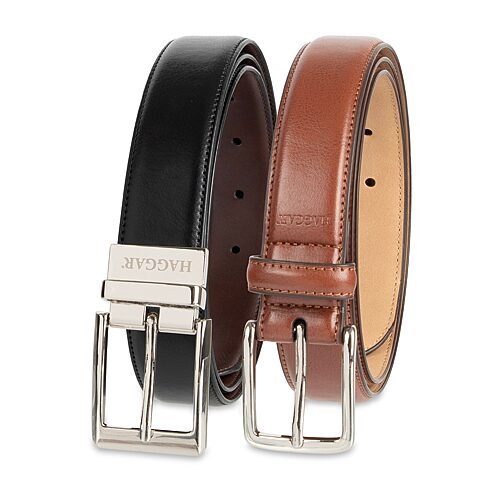 Haggar 2-pc. Mens Belt, X-large, Black