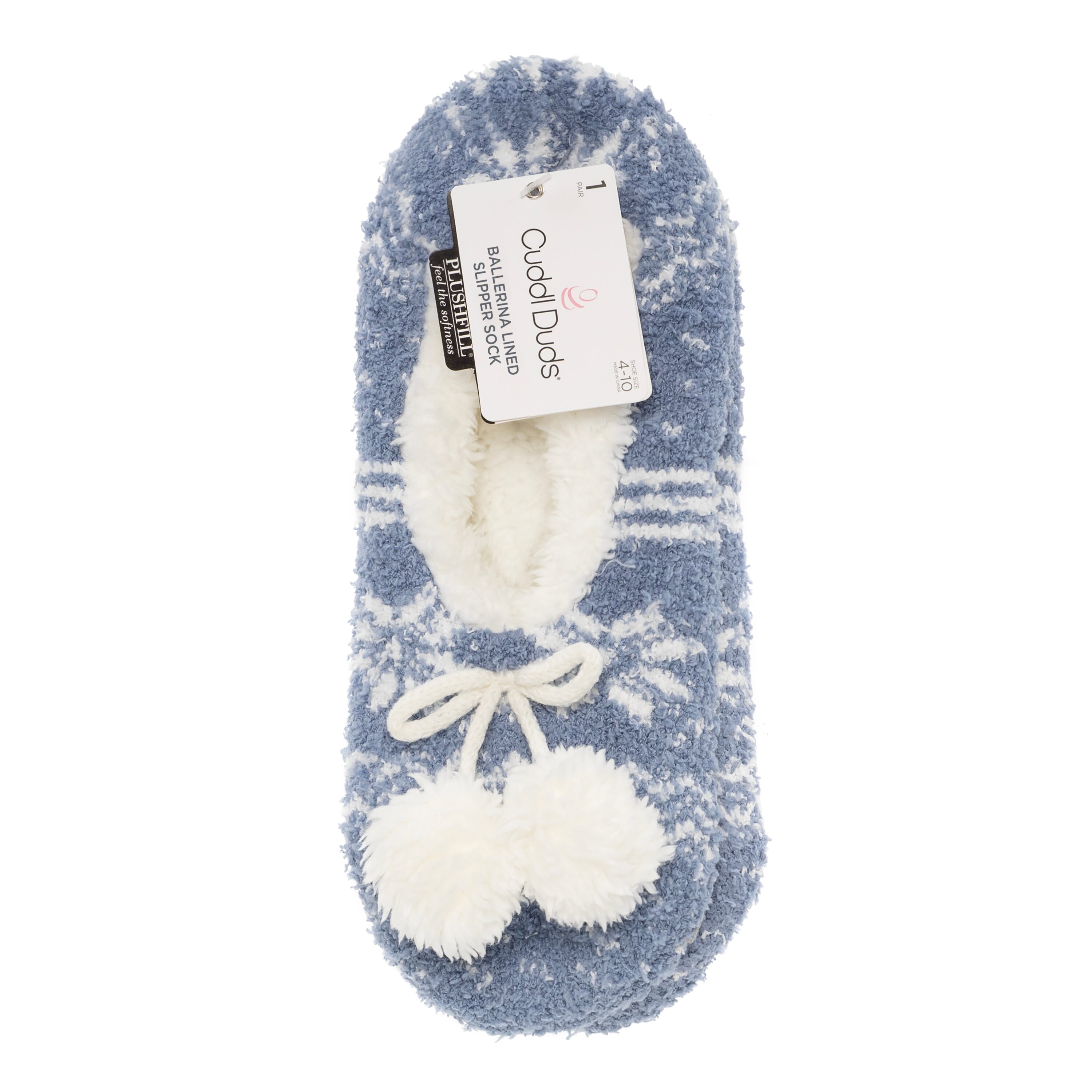 Cuddl Duds Slipper Sock Womens 1 Pair Slipper Socks