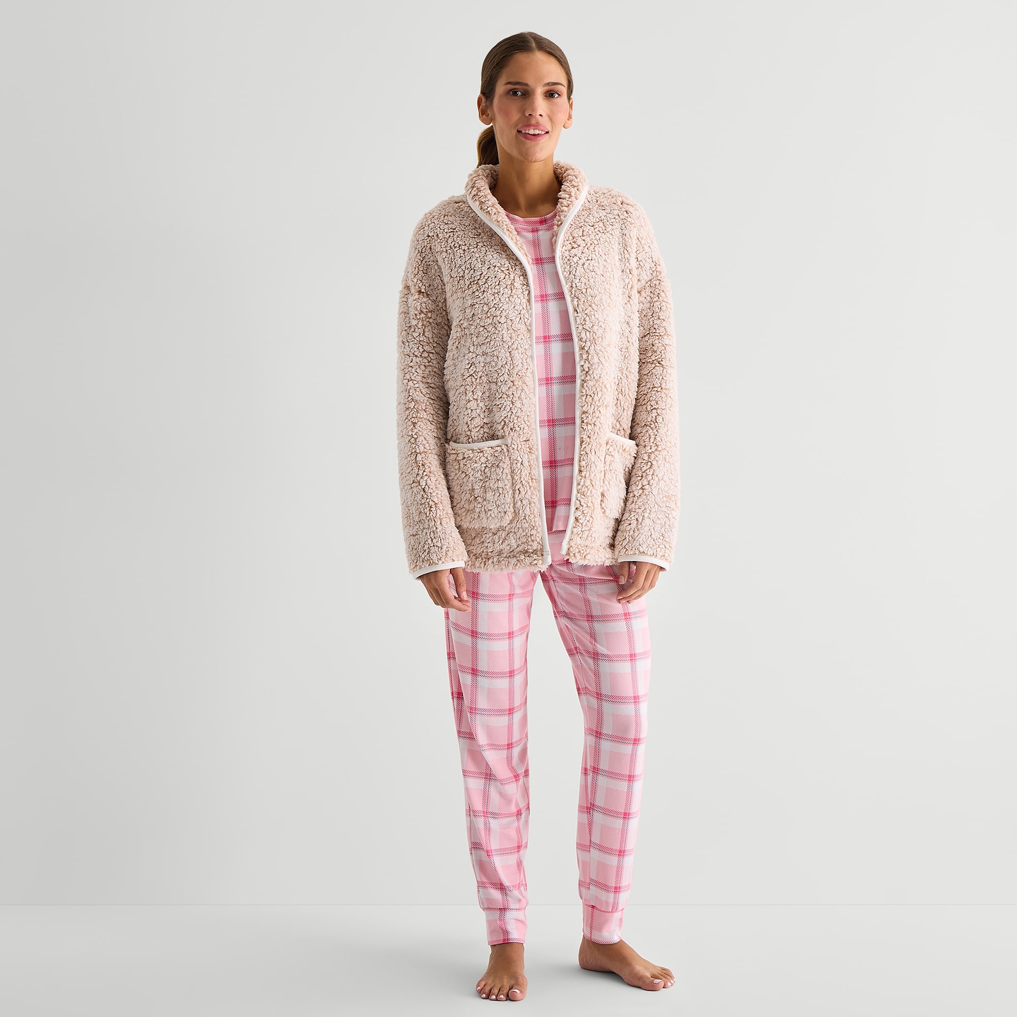 Cuddl Duds Womens Short Length Long Sleeve Robe