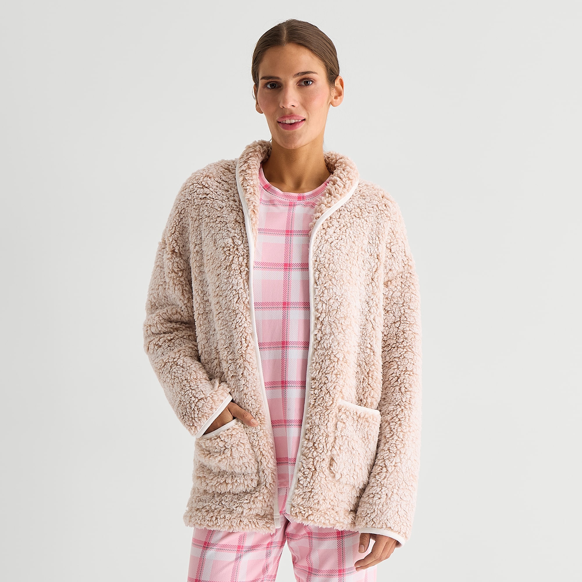 Cuddl Duds Womens Short Length Long Sleeve Robe