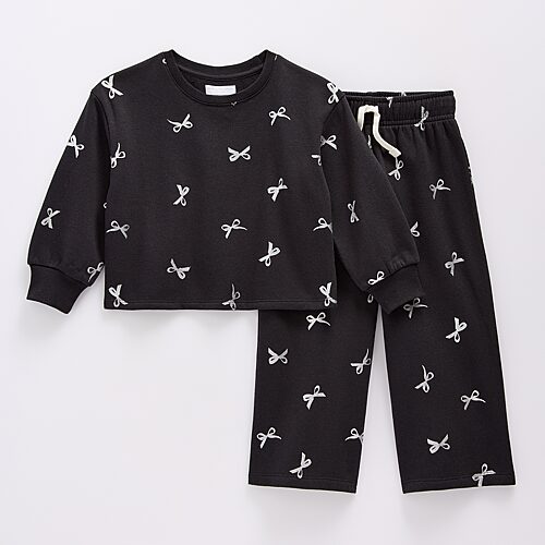 Grayson Little Toddler Girls Fleece 2-pc. Pant Set, 5t, Black
