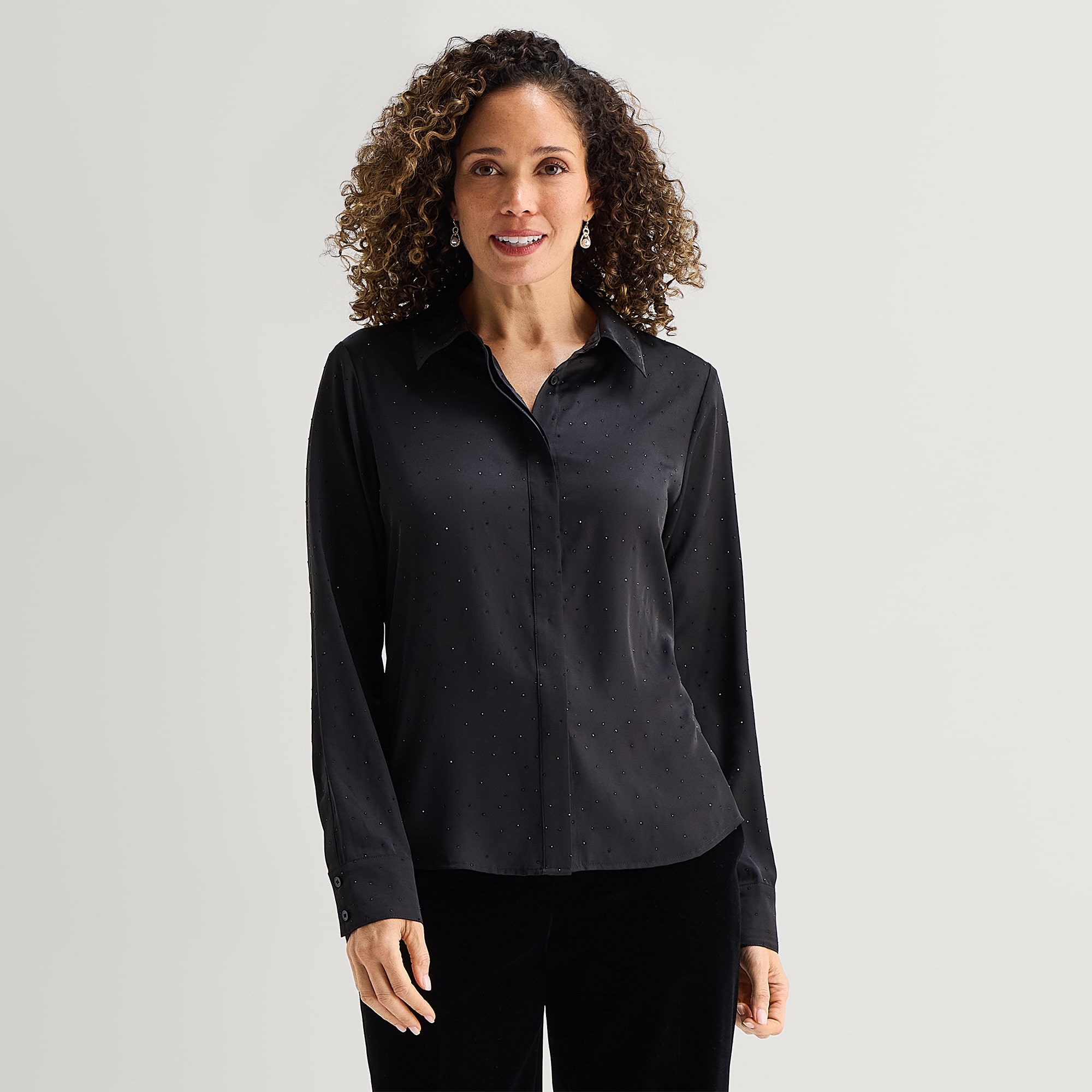 Liz Claiborne Womens Long Sleeve Dress Shirt