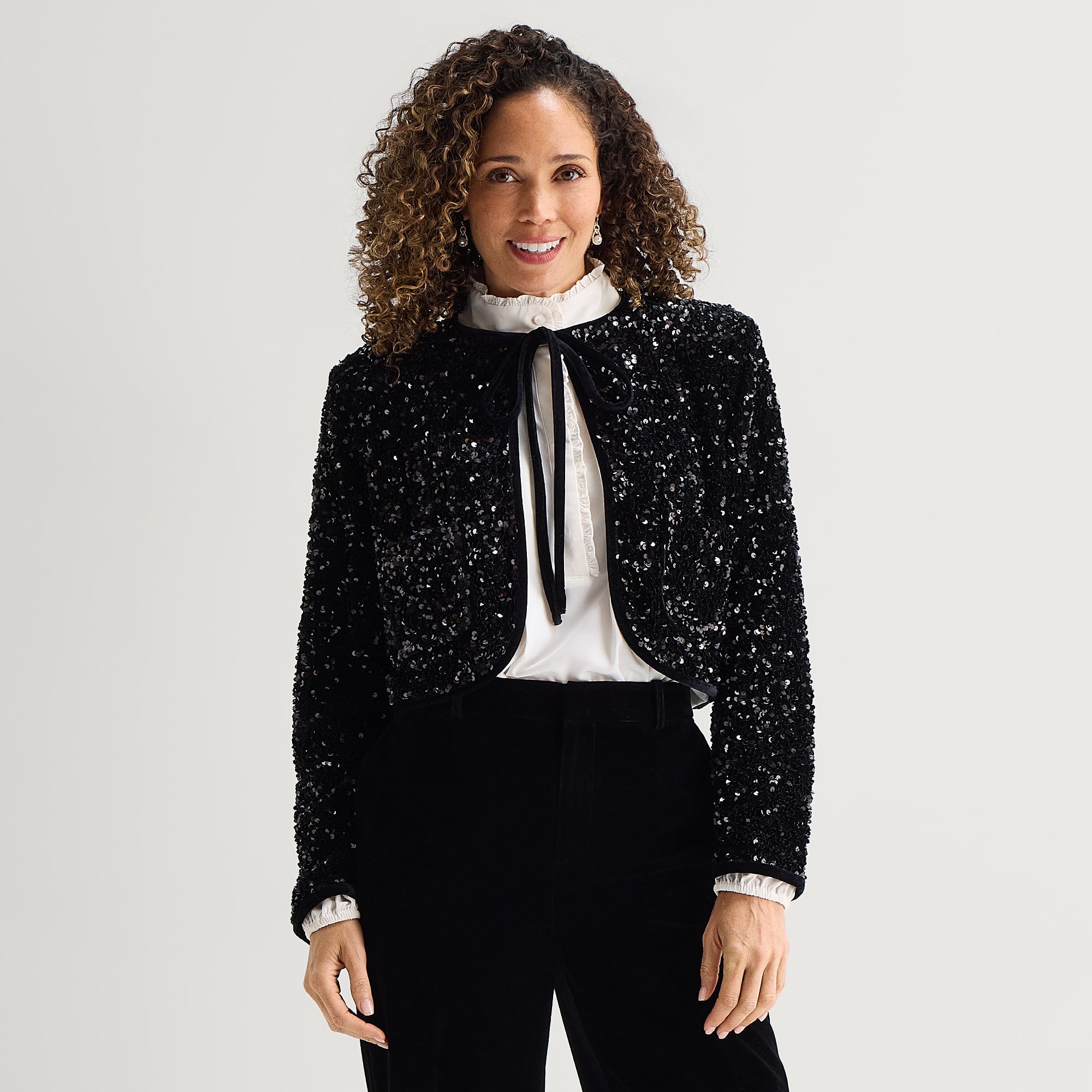 Liz Claiborne Womens Lightweight Cropped Jacket