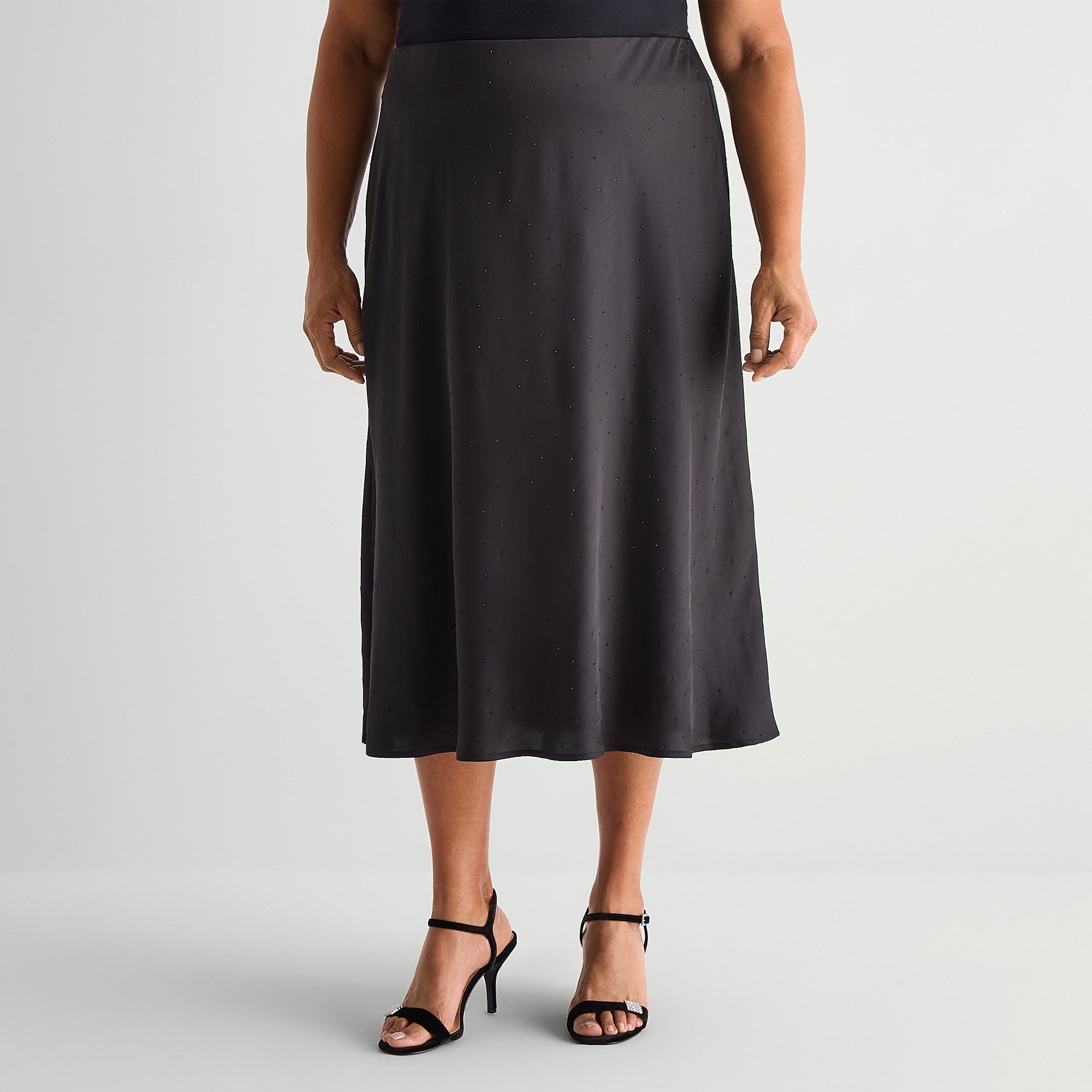 Liz Claiborne Womens Plus Midi A-Line Skirt
