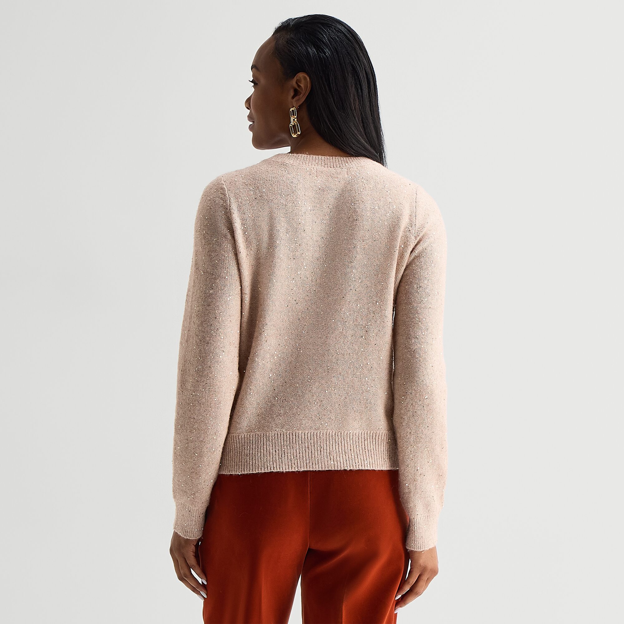 Liz Claiborne Tall Womens Crew Neck Long Sleeve Pullover Sweater