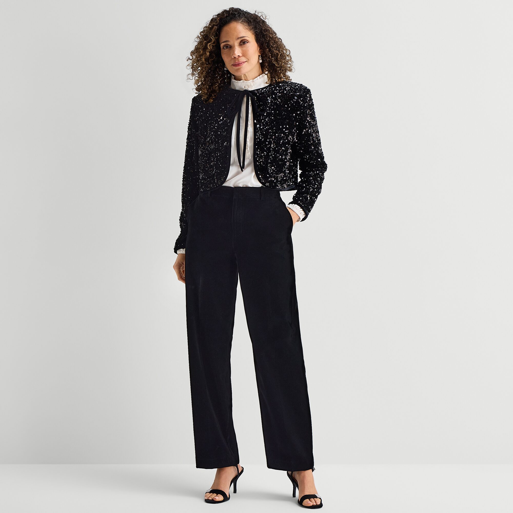 Liz Claiborne Womens Lightweight Cropped Jacket