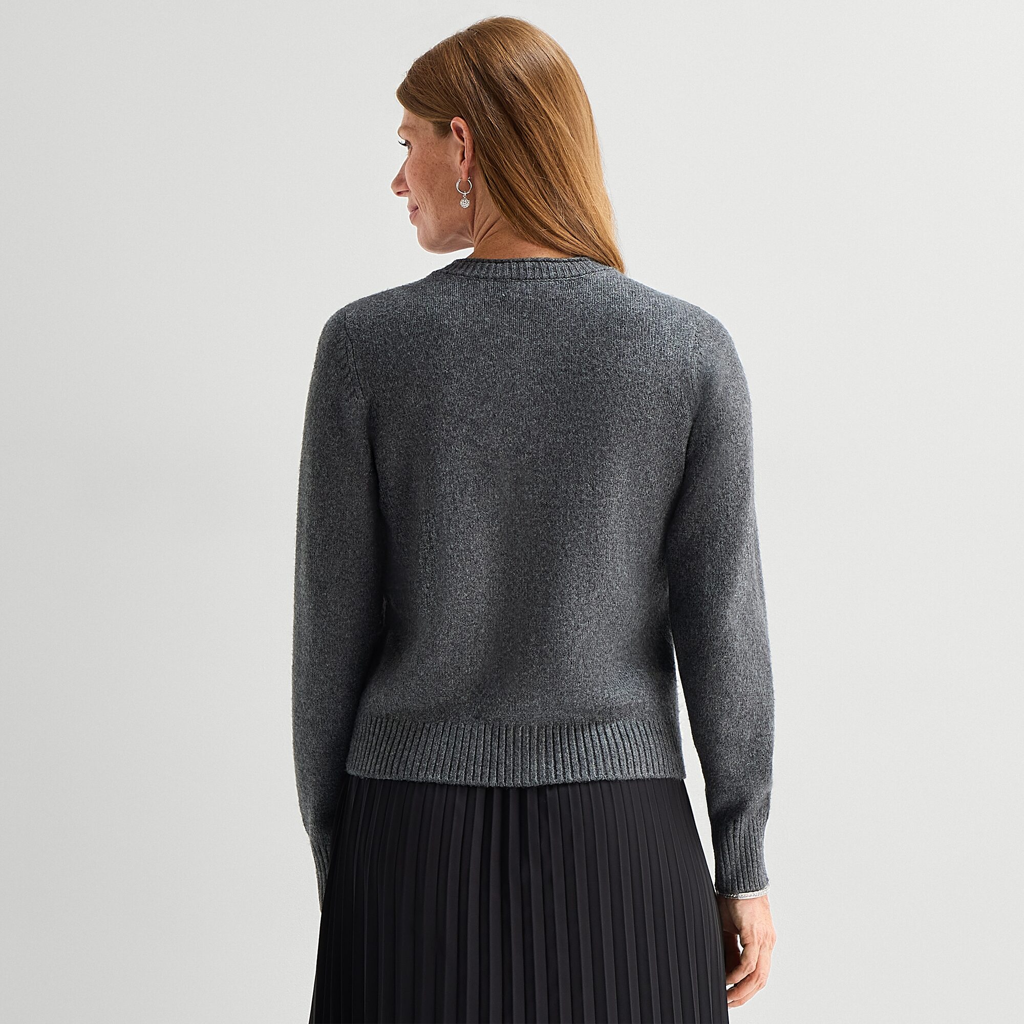 Liz Claiborne Womens Crew Neck Long Sleeve Button Cardigan