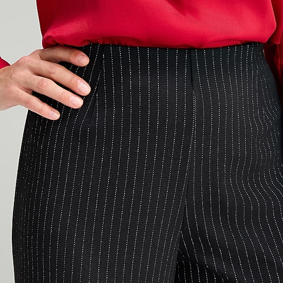 Liz Claiborne Womens Wide Leg Mid Rise Pull-On Pant
