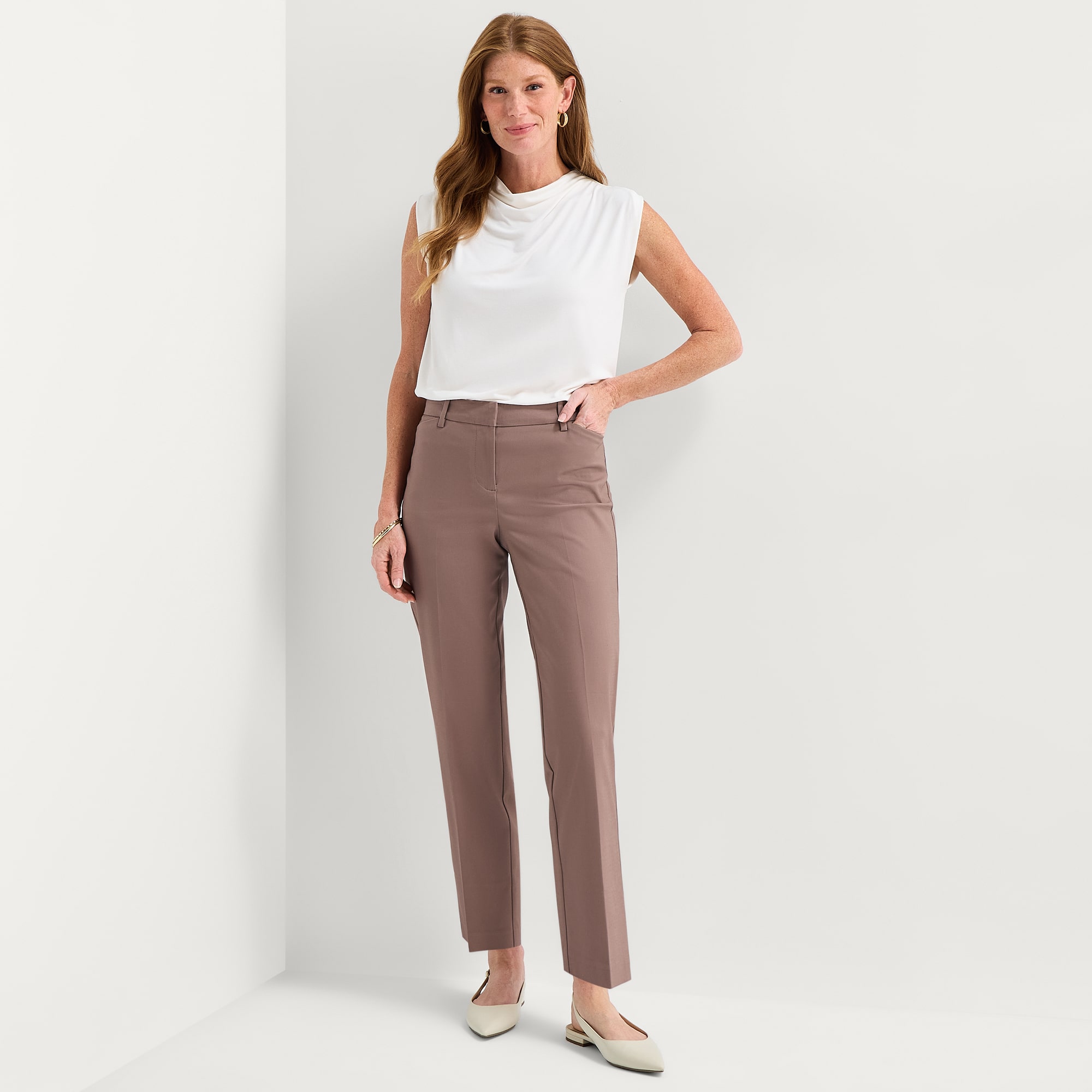 Liz Claiborne Emma Womens Straight Mid Rise Ankle Pant