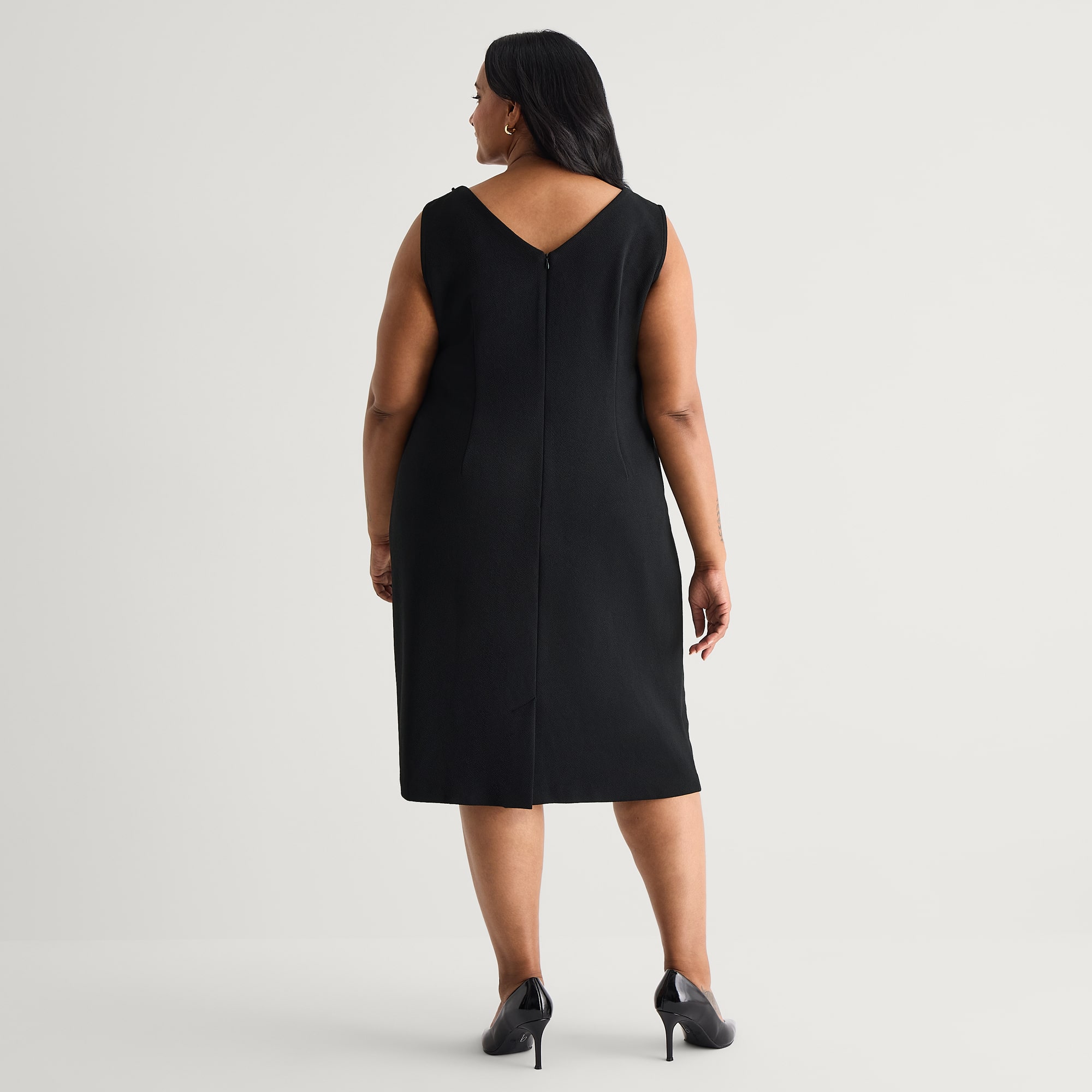 Maya Brooke Womens Plus Grid Jacket Dress