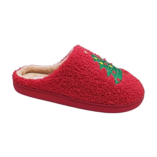 Olivia Miller Holiday Womens Slip-On Slippers